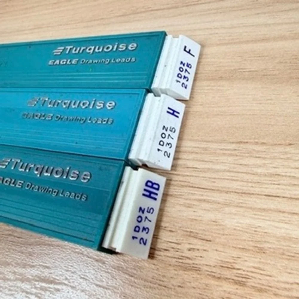 Berol Eagle Drawing Leads Turquoise 2375 F H HB Vintage Graphite 3 PARTIAL Packs